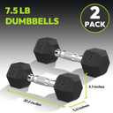 HANDBODE Hex Dumbbell Set, 2.5-65 lb Rubber Encased Exercise & Fitness Dumbbells, Weights Dumbbells Set of 2, Hand Weight for Strength Training