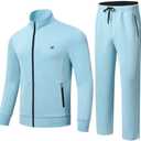 yuyangdpb Men's Tracksuits 2 Piece Outfits Full Zip Sports Sweatsuit Jogging Suits (Blue, XXL)