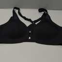 Front Closure Bras for Women Magnetic Deep V Bra Racerback Wireless Seamless Bralettes Comfy No Underwire Jelly Bra (X-Large, Black)