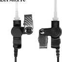 Two Way Radio Headset Compatible with Baofeng, Kenwood 2 Pin Walkie Talkie Surveillance Earpiece with Mic PTT, Acoustic Tube