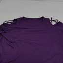 Womens Summer T Shirts Short Sleeve Tunic Strappy Cold Shoulder Tops, 2XL