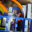 Hot Wheels Toy Car Track Set with Die-Cast Car & Helicopter, 2 Loops, Storage for 36 1:64 Scale Vehicles, Speed Snap Adapters, Mega Loop Garage, Large