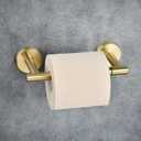 Brushed Gold Toilet Paper Holder for Bathroom, Double Post Pivoting Tissue Roll Holder, Wall Mounted Detachable TP Holder, SUS304 Stainless Steel, SHUNLI
