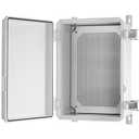 Waterproof Electrical Junction Box IP67 ABS Plastic Enclosure with Hinged Cover with Mounting Plate, Wall Brackets (Grey Cover, 14.6"10.6"5.9")