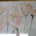 CHDITB Tulip Floral Framed Canvas Wall Art, 20"X40" Watercolor Flower Pink Tulip Textured Oil Painting, Modern Wildflower Wall Decor, Large Pink Floral Artwork for Living Room, Bedroom, Office