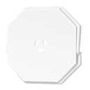 Vinyl Siding Mounting Blocks, Siding Mounting Kit, 130110006001 Octagon Mount Block, Mounting Plate for 1/2 inch Lap and 4 inch to 10 inch Height Siding, White