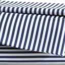 Eddie Bauer Kids - Twin Sheets, Stain-Resistant Toddler Bedding with Matching Sham(s), Super Soft, Ideal Boy Room Essentials (Vivid Stripe Blue, Twin)