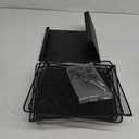 File Organizer for Desk, File Folder Organizer with 5-Section Vertical Rack, Suitable for Home Office Document Organization and Storage(Black)