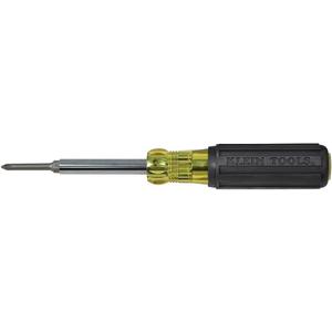 Klein Tools 32559 Multi-bit Screwdriver / Nut Driver, Extended Reach 6-in-1 Tool with Nut Driver, Phillips and Slotted Bits