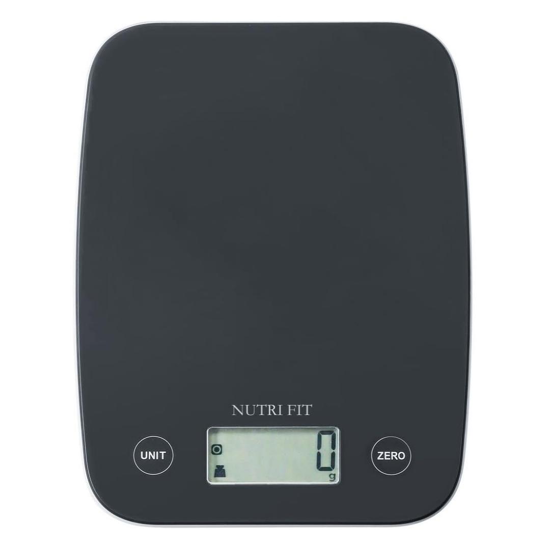 NUTRI FIT Digital Food Scale, 11lb Kitchen Scale Digital Weight, Cooking Scale for Food Ounces and Grams, 4 Units with 0.1oz/1g Precision, LCD Display with Tare Function (Ink Black)