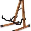 SNIGJAT Wood Guitar Stand, Acoustic Guitar Stand with Padded Foam, Classical Electric Guitar Stand, A-Frame Folding Bass Guitar Display Stand Compatible with Cello, Mandolin, Bass, Banjo, Ukulele