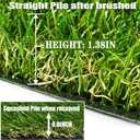 AYOHA Artificial Turf 4 ft x 6 ft with Drainage, 1.38 Inch Realistic Fake Grass Rug Indoor Outdoor Lawn Landscape for Garden, Balcony, Patio, Synthetic Grass Mat for Dogs, Customized