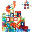 MAGBLOCK 176pcs Magnetic Tiles Marble Run Set with Ball Run Race Track for Ages 8+, Magnetic Building Blocks Magnet Game, Stem Educational Gifts Kids Toys for Girls & Boys Promoting Focus