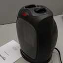 Amazon Basics Oscillating Ceramic Space Heater, Portable Indoor Heating Solution, With Overheat and Tip-Over Protection, Thermostat, 1500W, 7.52"D x 6.34"W x 9.45"H, Black