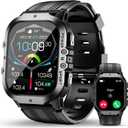 OUKITEL BT20 Military Smart Watches for Men(Answer/Make Calls), 1.96'' Fitness Smart Watches for Android/iPhone, Waterproof Smart Watch with Blood Pressure/Heart Rate/100+ Sport Modes, Watches for Men