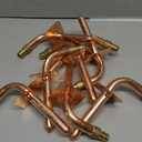 Pack of 10 Copper Stub Out Elbows with Wall Flange PEX-A Stub Out 1/2’’-6inch Lengh- Easy to Install, Lead-Free-PEX-A Stub Out Accessories,Barb Crimp PEX-A Copper Stub Out Elbow with Wall Flange.