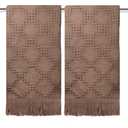 2 Pcs Decorative Boho Hand Towels Bathroom 14X30 100% Cotton Turkish Absorbent Soft Cute Face Bath Towel Set for Farmhouse Boho Bathroom Kitchen Decor Hotel Spa Guest Tea Gift (Beige)