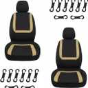 YoRise Car Seat Covers, Comfortable Breathable Front Seat Covers, Anti-Slip Washable Driver Seats Cover Set, Car Interior Accessories for Most Cars, SUVs, Trucks (Beige)