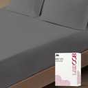 Mayfair Linen 100% Egyptian Cotton Deep Pocket Twin XL Fitted Sheet Only - 800 Thread Count Luxury Hotel Cotton Fitted Sheet, Sateen Weave Cooling Bottom Sheet, Fits Mattress up to 18 In - Dark Grey