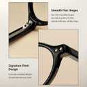 TIJN Olisa Blue Light Blocking Glasses for Women Men,Retro Oval Frame Bluelight Eyeglasses for Gaming/Computer/Screen (03. Jet Black)