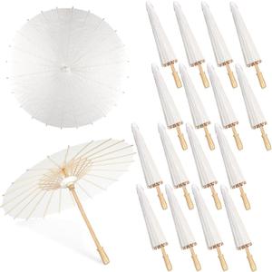 White Paper Umbrellas, 33 Inch Japanese Parasol for Weddings