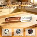 3 x Vegetable Peeler for Kitchen,Multifunctional Vegetable Peeler With Wooden Handle And Bottle Opener,Vegetable Peelers,2-in-1 Stainless Steel Kitchen Tool for Fruit Apple Potato Pumpkin Papaya(3pcs)