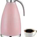Hao-fan 2 Litre Thermal Flask for Water Coffee Tea Pot, Unbreakable Double-Walled Stainless Steel Vacuum Insulated Jug Hot Cold Carafe (Pink)