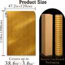 Gold Metallic Stripe Peel and Stick Wallpaper, 47.2 x 118 in