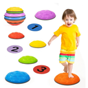 OUTREE Stepping Stones for Kids, 6 Pcs Balance Training and Sensory Coordination Turtle Stepping Stones for Obstacle Course，Non-Slip Bottom Balance Stones for Indoor or Outdoor Play