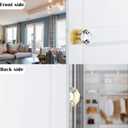 Satin Brass Gold Dummy Door Knob Door Handles, Clear Glass Crystal Inactive Diamond Square Hall and Closet Dummy Door Knobs Interior, 2 Pack