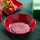 Berry Red Christmas Stoneware Serving Bowl Festive Holiday Pasta Salad Bowl for Christmas Entertaining, Mix and Match with Holly and Vines, Dishwasher & Microwave Safe, 13.25 Inches X 3 Inches