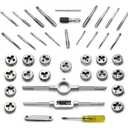 GMTOOLS 40PCS Tap and Die Set, Metric Size Standard M3 to M12, Threading Tool Set for Cutting External and Internal Threads with Adjustable Handles, Complete Accessories and Storage Case