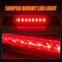 Third 3rd Brake Light LED for 2007-2017 Jeep Patriot, High Mount Rear Brake Lights Assembly for 07-17 Jeep Patriot, Waterproof Center Cab Lamp Stop Light (Red)