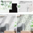 Naphite Green Leaf Peel and Stick Wallpaper Boho Modern Contact Paper for Cabinets Sage Green Leaves Self Adhesive Removable Wallpaper for Bathroom Waterproof Botanical Flower Decor 78.7inL 17.3inW