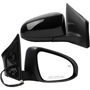 Dasbecan Right Passenger Side Mirror Compatible with Toyota Corolla 2014-2019 Power Glass Heated Paint to Match Door Mirror Assembly Replaces TO1321294 8791002F91C0 Black 5Pins