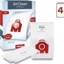 Miele Genuine AirClean 3D FJM Vacuum Cleaner Bags, 4 x Bags, 1 AirClean Exhaust Filter