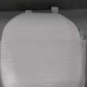 Centoco Eljer Emblem Round Toilet Seat with Square Front, Closed Front with Cover, Residential, Plastic, Made in the USA, EMB201-001, White
