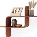Umbra Montage Floating Wall Shelf, Wood Wall Mount Display Case, Walnut
Rubberwood construction, mounts horizontally or vertically, holds up to 15 lbs, use in any room, renewable source