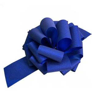 Big Glitter Blue Bow for Gift, Bike, Car, Table(10 inch, 2 Pack) - Large Gift Bow for Graduation, Birthday, Party.