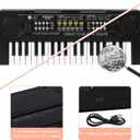 Raimy 37 Keys Keyboard Piano for Kids, Early Learning Educational Portable Electronic Musical Instrument Toys Gifts for 3 4 5 6 7 8 9 Year Old Boys and Girls (Black)