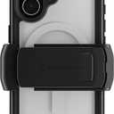Ghostek Nautical Waterproof Apple iPhone 16 Case with Holster Belt Clip - Screen and Camera Protector, MagSafe Compatible, Rugged Heavy Duty Cover (6.1 Inch, Clear)
