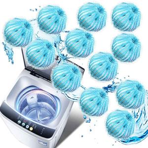 Pet Hair Remover for Laundry, Washing Machine Hair Catcher, Dryer Balls for Clothing Dog Cat Pet Fur Remover (Orange+Blue) (12, Blue)