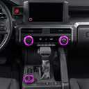 for Toyota Tacoma 2024 2025 Interior Accessories, for 4Runner 2025 with 8" Display Switches, Air Conditioner AC Switch Knob Cover 4PCS Aluminum Alloy (Pink, 8 Inch Display)