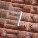 PHF Ultra Soft Flannel Fleece Blanket Queen Size, Lightweight 3D Jacquard Fleece Blanket, No Shedding, No Pilling, Luxury 340GSM Aesthetic Fluffy Cozy for Bed Room Decor, 90"x90", Mocha Mousse