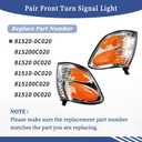 Pair Front Turn Signal Light Lamp Compatible with Toyota Sequoia 2001 2002 2003 2004, Tundra 2004 Double Cab Replace 81520-0C020 81510-0C020 Left & Right Side Corner Lights w/o Bulbs