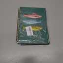 3 x Dark Green Fishes Spiral Notebook, Ocean Spotted Fish Journal, Coastal Beach Journals for Writing, French Le Poisson Marine Biology Notebooks for Note Taking, 5.5x8.3 Inch