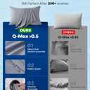 Ultra-Chill Cooling Pillowcase Set of 2 for Hot Sleepers, Softer Than Silk Pillow Cases for Protecting Hair & Skin, Breathable Bed Pillow Covers w/Zipper, Gifts for Women Men (Light Gray, Standard)