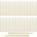 Baquler Flameless Flicker Taper Candles LED Candles Flickering Warm White Light Ivory LED Candlesticks Window for Christmas Wedding Home Decor(9.7 Inches,50)