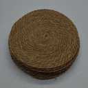 13 in Round Woven Placemats Plate Chargers Set of 10, Boho Farmhouse Rustic Woven Place Mats for Dining Table Decor, Rattan Wicker Table Mats Jute Braided Chargers for Dinner Plates (Natural Color)