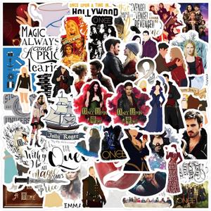 4 x 50PCS Once Upon A Time TV Show Stickers,Water Bottle Stickers Waterproof Vinyl Decals, Movie Anime Stickers for Laptop, Phone, Journal, Skateboard, Guitar, Bike (l)